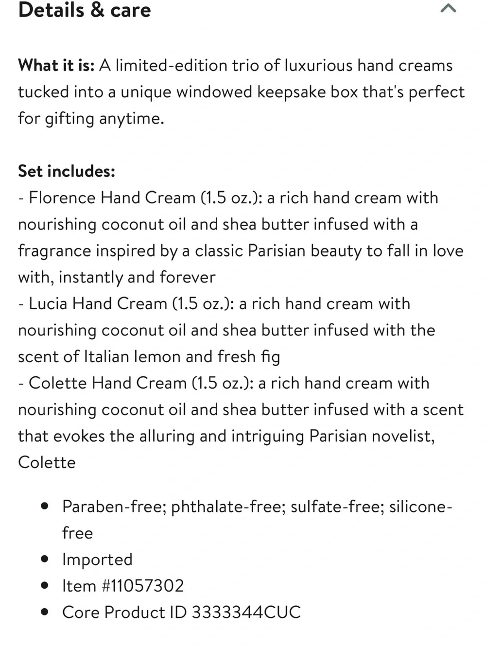 TOCCA Wonders Collection Hand Cream Set